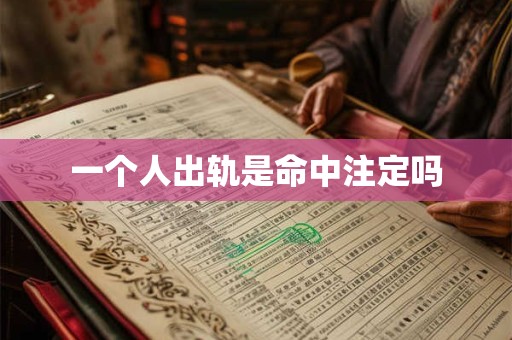 一个人出轨是命中注定吗