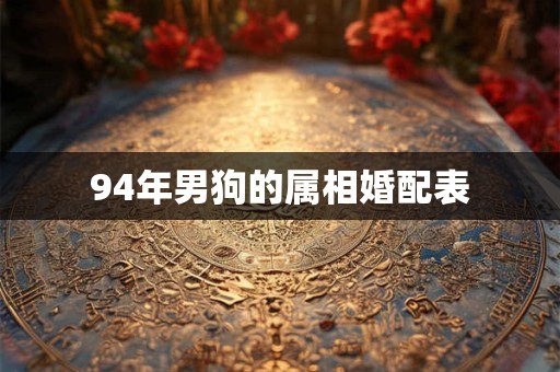 94年男狗的属相婚配表