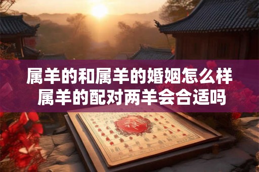 属羊的和属羊的婚姻怎么样 属羊的配对两羊会合适吗