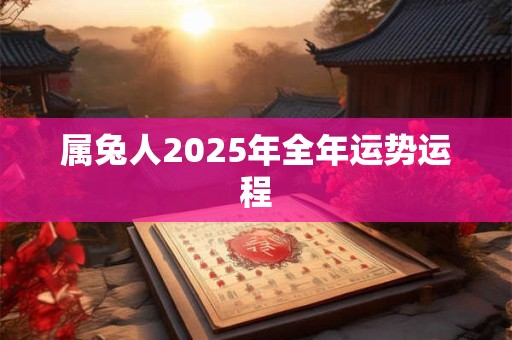 属兔人2025年全年运势运程