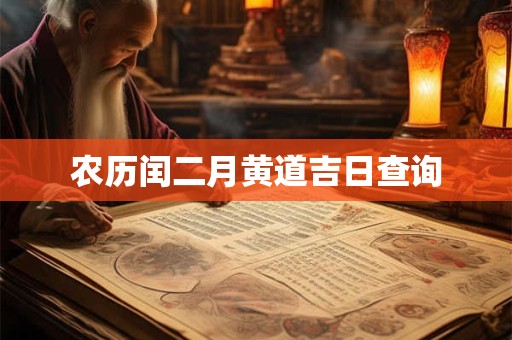 农历闰二月黄道吉日查询