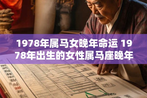 1978年属马女晚年命运 1978年出生的女性属马座晚年的命运如何