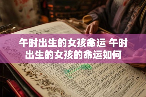 午时出生的女孩命运 午时出生的女孩的命运如何