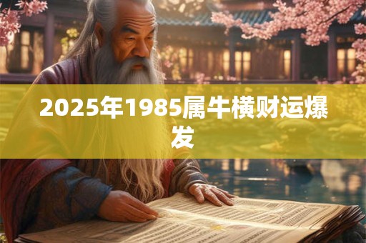 2025年1985属牛横财运爆发