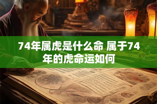 74年属虎是什么命 属于74年的虎命运如何