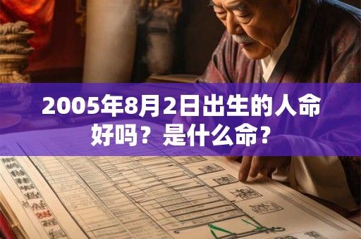 2005年8月2日出生的人命好吗？是什么命？