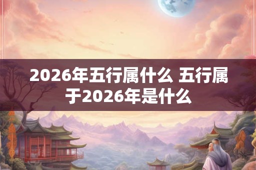 2026年五行属什么 五行属于2026年是什么