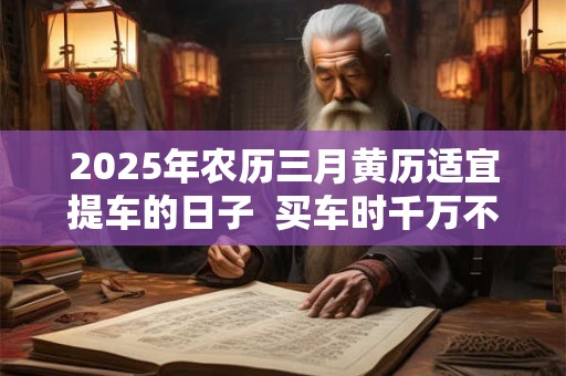 2025年农历三月黄历适宜提车的日子  买车时千万不能说的话