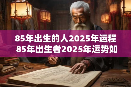 85年出生的人2025年运程 85年出生者2025年运势如何