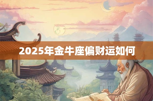 2025年金牛座偏财运如何