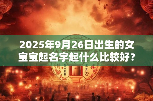2025年9月26日出生的女宝宝起名字起什么比较好？