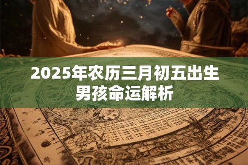 2025年农历三月初五出生男孩命运解析