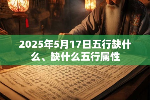 2025年5月17日五行缺什么、缺什么五行属性