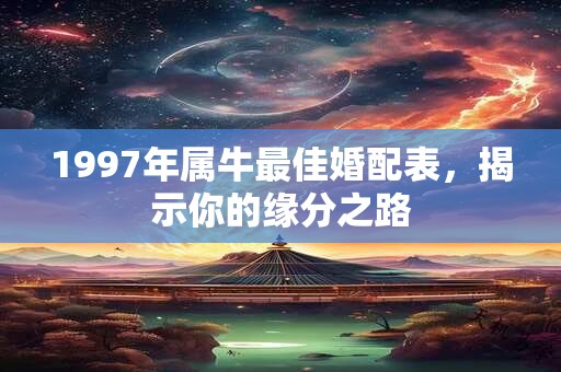 1997年属牛最佳婚配表，揭示你的缘分之路