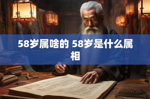58岁属啥的 58岁是什么属相