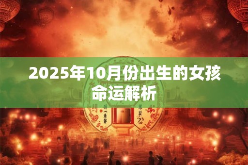 2025年10月份出生的女孩命运解析