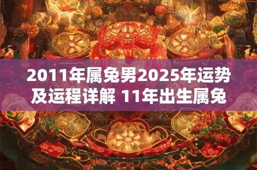 详细阅读:2011年属兔男2025年运势及运程详解 11年出生属兔人2025全年每月运势男性 2011年属兔男2025年运势及运程详解 11年出生属兔人2025全年每月运势男性