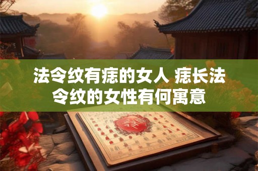 法令纹有痣的女人 痣长法令纹的女性有何寓意