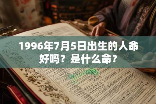 1996年7月5日出生的人命好吗？是什么命？