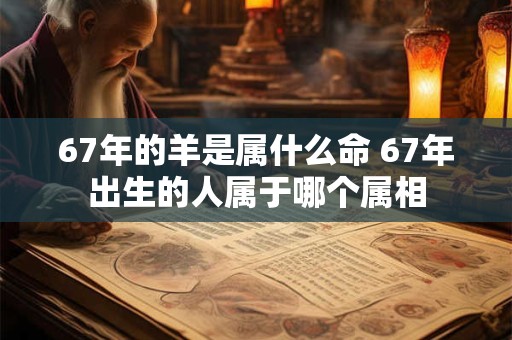 67年的羊是属什么命 67年出生的人属于哪个属相