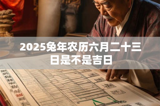 2025兔年农历六月二十三日是不是吉日