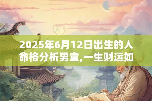 2025年6月12日出生的人命格分析男童,一生财运如何
