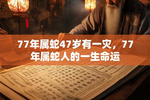 77年属蛇47岁有一灾，77年属蛇人的一生命运