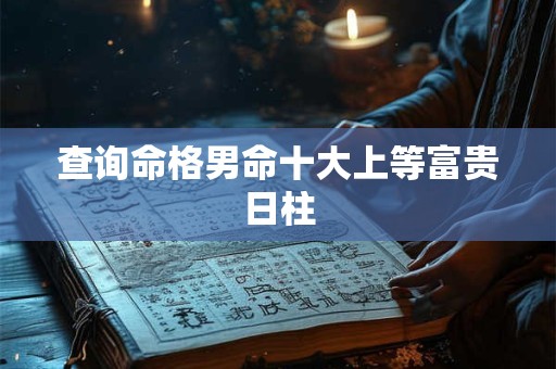 查询命格男命十大上等富贵日柱