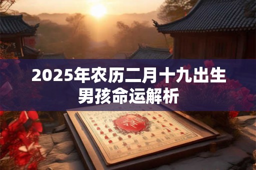 2025年农历二月十九出生男孩命运解析