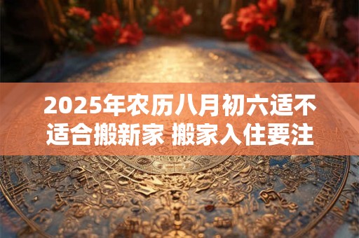 2025年农历八月初六适不适合搬新家 搬家入住要注意什么 2025年农历八月初六适不适合搬新家 搬家入住要注意什么