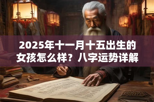 2025年十一月十五出生的女孩怎么样？八字运势详解