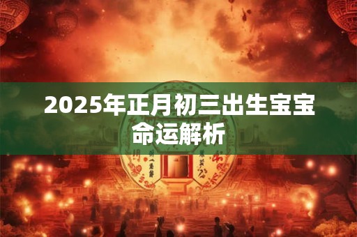 2025年正月初三出生宝宝命运解析