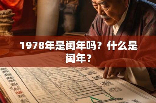 1978年是闰年吗？什么是闰年？