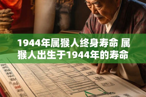 1944年属猴人终身寿命 属猴人出生于1944年的寿命会是多少