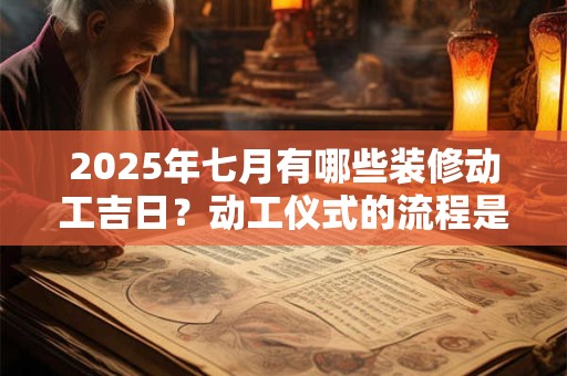 2025年七月有哪些装修动工吉日？动工仪式的流程是什么？