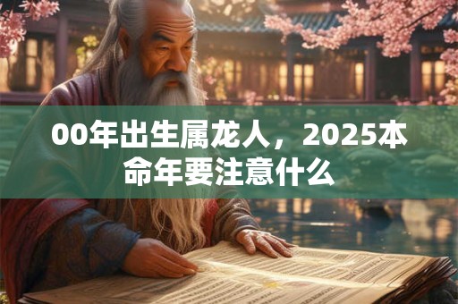 00年出生属龙人，2025本命年要注意什么
