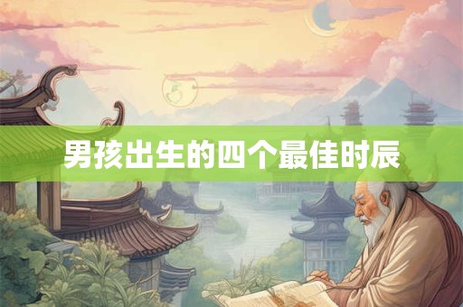 男孩出生的四个最佳时辰
