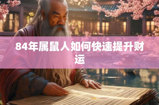 84年属鼠人如何快速提升财运