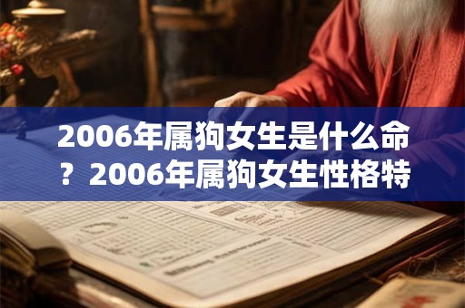 2006年属狗女生是什么命？2006年属狗女生性格特点