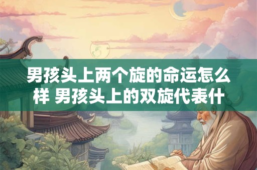 男孩头上两个旋的命运怎么样 男孩头上的双旋代表什么命运