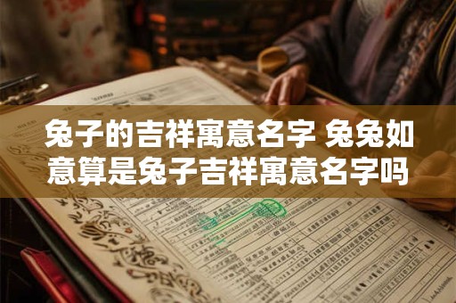 兔子的吉祥寓意名字 兔兔如意算是兔子吉祥寓意名字吗