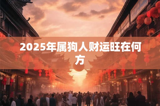 2025年属狗人财运旺在何方