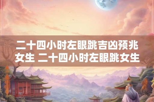 二十四小时左眼跳吉凶预兆女生 二十四小时左眼跳女生吉凶如何
