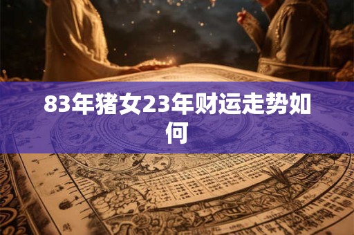 83年猪女23年财运走势如何
