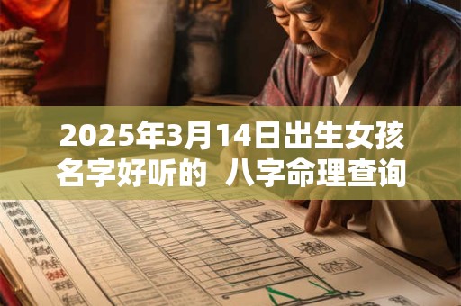 2025年3月14日出生女孩名字好听的  八字命理查询