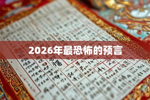 2026年最恐怖的预言