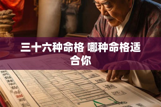 三十六种命格 哪种命格适合你