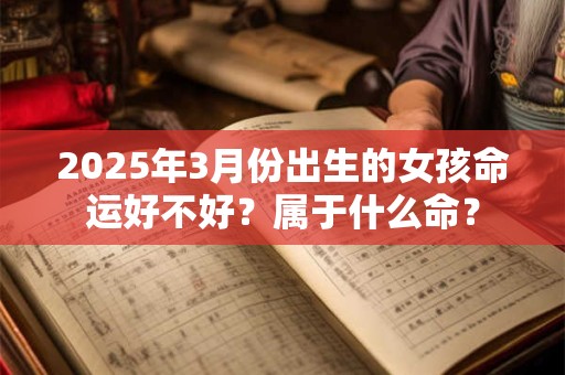 2025年3月份出生的女孩命运好不好？属于什么命？