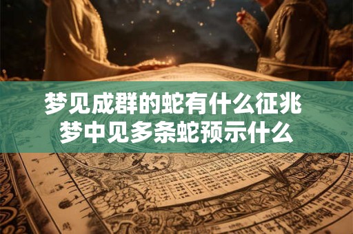 梦见成群的蛇有什么征兆 梦中见多条蛇预示什么