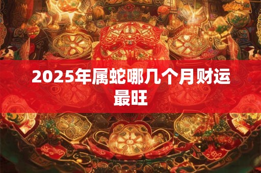 2025年属蛇哪几个月财运最旺